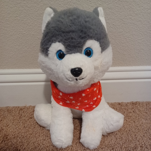 Other - Small dog stuffy with heart bandana around neck